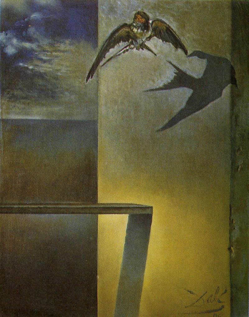 Salvador Dalí. The Immobile Swallow. 1956.